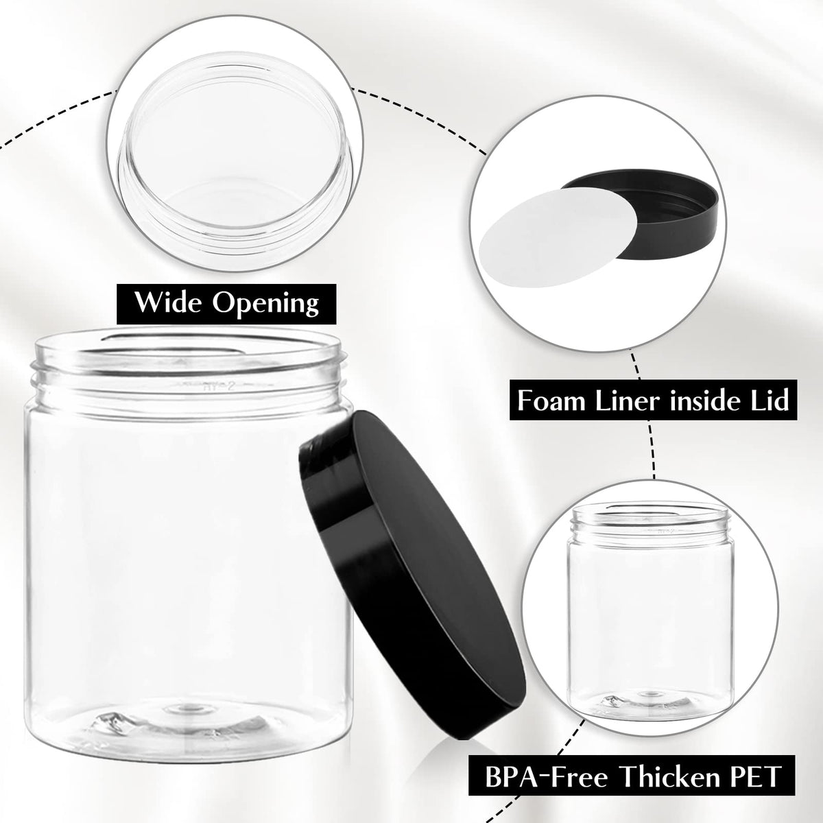 Close-up of TUZAZO plastic container lid with foam gasket