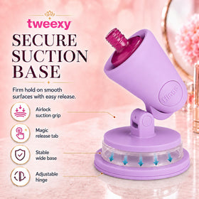 Close-up of Tweexy nail polish holder demonstrating adjustable hinge