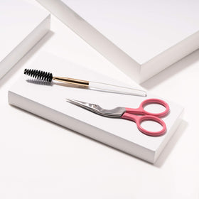 Close-up of Tweezerman Eyebrow Scissors precision tips
