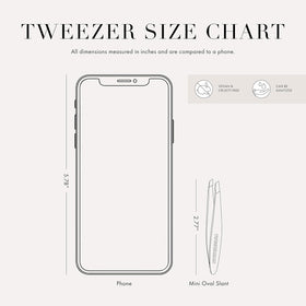 Close-up of Tweezerman Mini Slant Tweezer tips