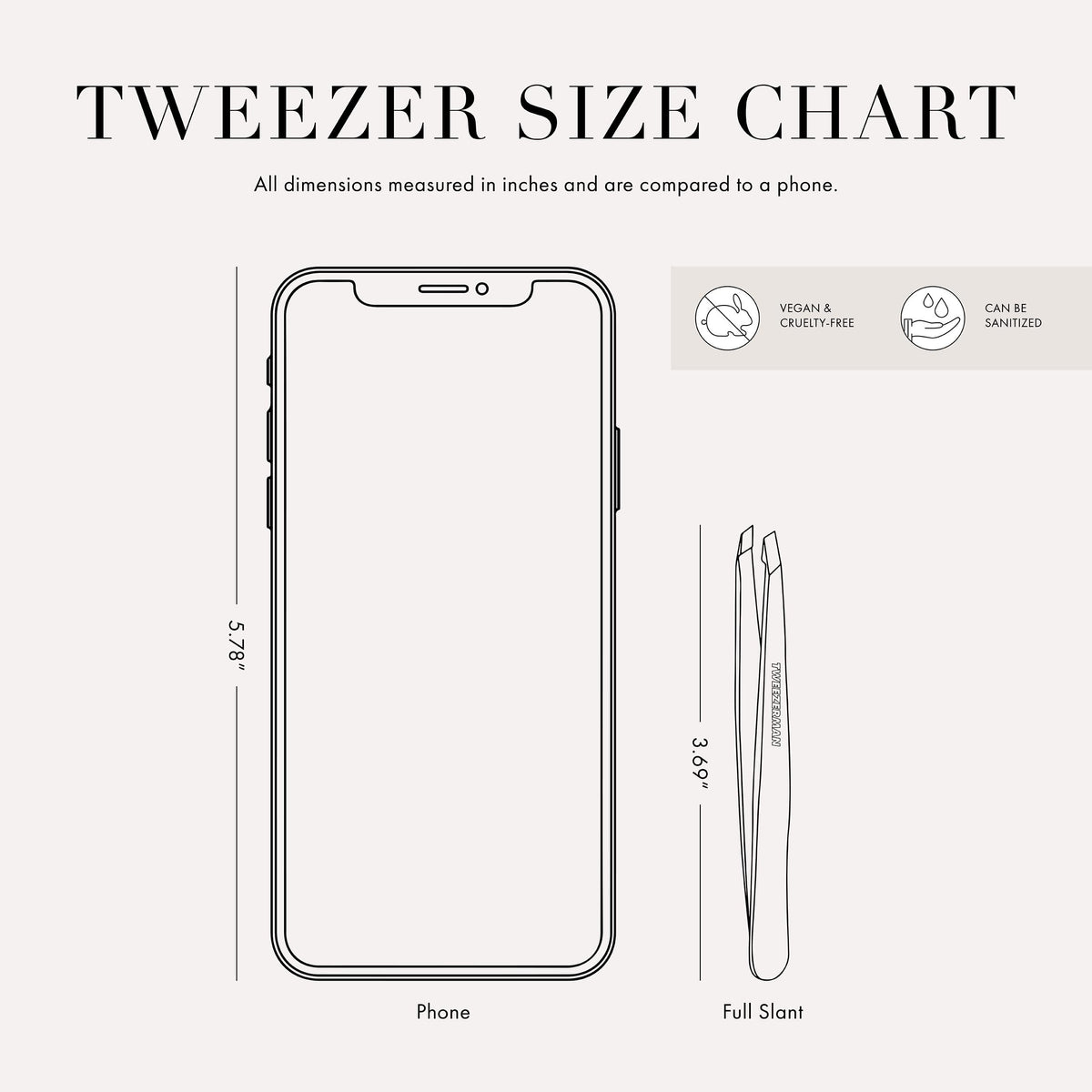 Close-up of Tweezerman Slant Tweezer tips