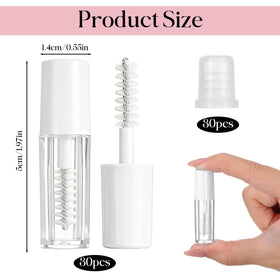 Close-up of Tweruna mascara tube showing sealing lid and wand