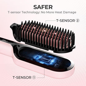 Close-up of TYMO Hair Straightener Brush bristles