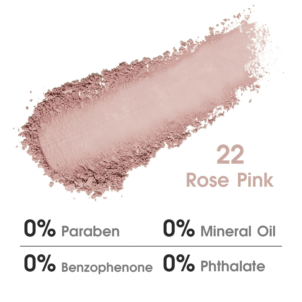 Close-up of UCANBE Dusty Rose Pink Eyeshadow Palette swatches