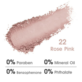 Close-up of UCANBE Dusty Rose Pink Eyeshadow Palette swatches