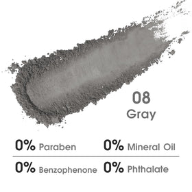 Close-up of UCANBE eyeshadow palette showing matte and shimmer shades