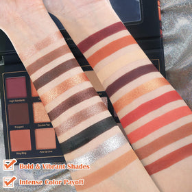 Close-up of UCANBE eyeshadow palette with creamy texture