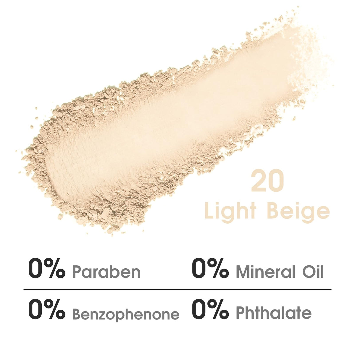 Close-up of UCANBE Light Beige Single Eyeshadow Palette showing matte shades