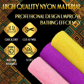 Close-up of UJFQBH African Bath Sponge texture