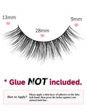 Close-up of Ukrizi Natural Lashes KD01 showing the lash band
