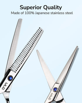 Close-up of ULG left-handed scissors blade and handle