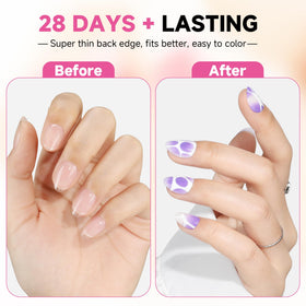 Close-up of UNA GELLA Extra Short Almond Nail Tips texture