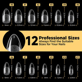 Close-up of UNA GELLA nail tips application
