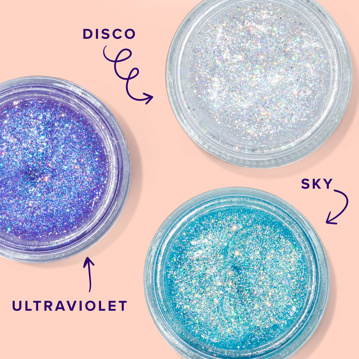 Close-up of UNICORN SNOT Glitter Gel showing texture