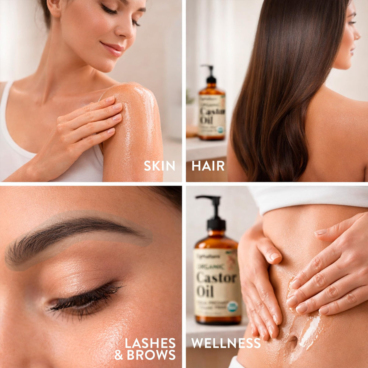 Close-up of UpNature Organic Castor Oil texture