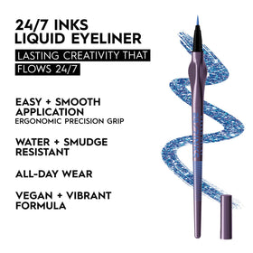 Close-up of URBAN DECAY 24/7 Inks Liquid Shimmer Blue Eyeliner tip