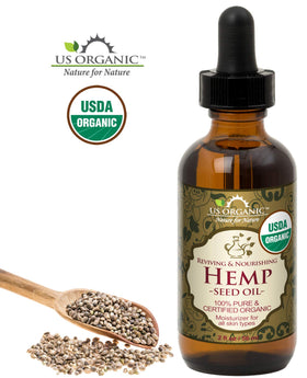 Close-up of US Organic Hemp Seed Oil texture