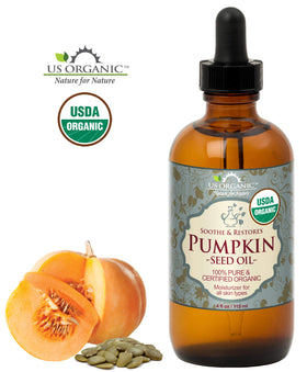 Close-up of US Organic Pumpkin Seed Oil texture