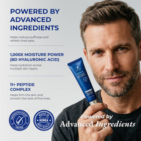 Close-up of Uttse Men’s Anti Aging Eye Cream showing the cream