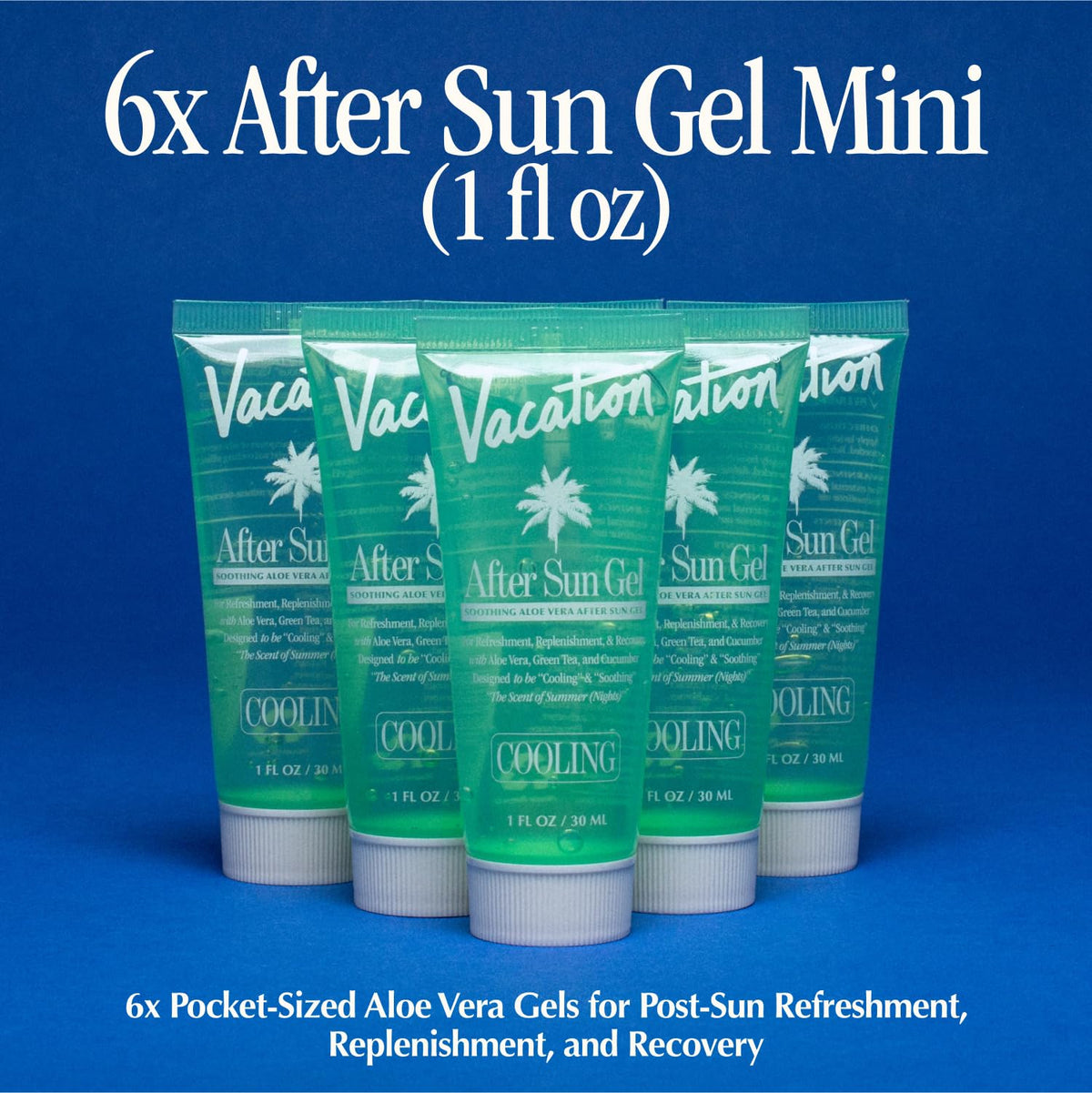 Close-up of VACATION Aloe Vera Gel texture on skin