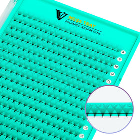 Close-up of VAVALASH 10D lash fans showing lightweight design