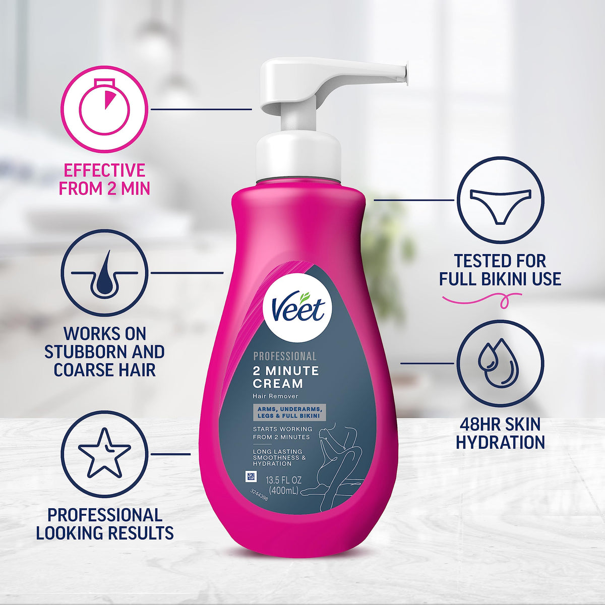 Close-up of Veet Hair Removal Cream texture