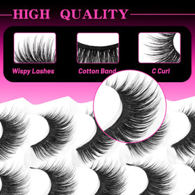 Close-up of Veleasha 5D Faux Mink False Eyelashes
