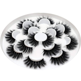 Close-up of Veleasha 5D Faux Mink False Eyelashes showing texture