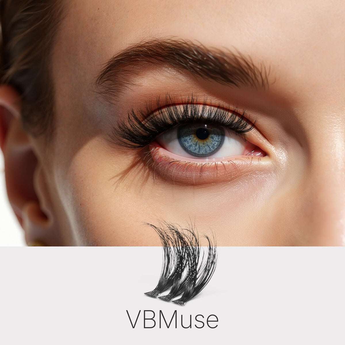 Close-up of VEYESBEAUTY Lash Clusters 12mm fluffy texture