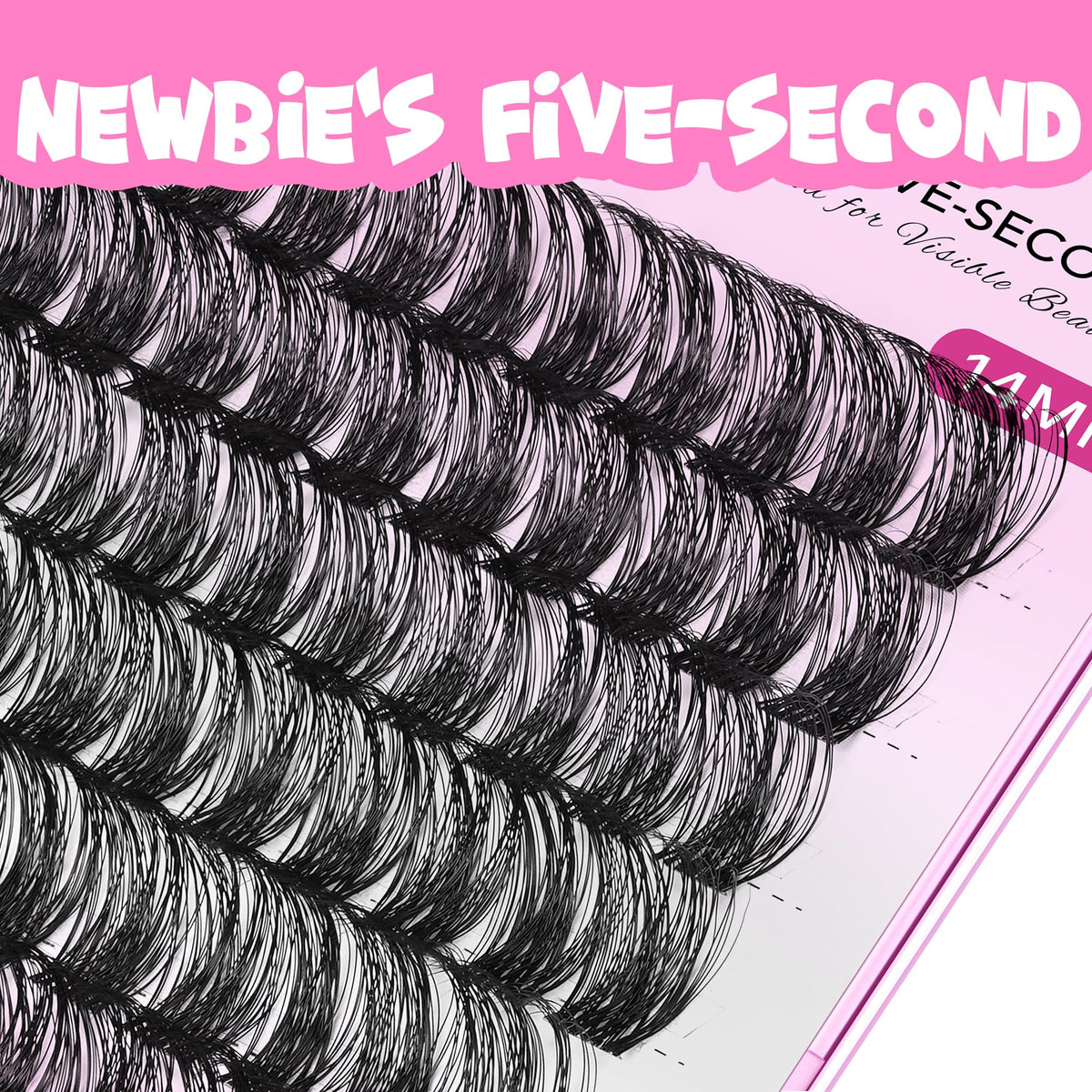 Close-up of VEYESBEAUTY Lash Clusters showing individual lashes