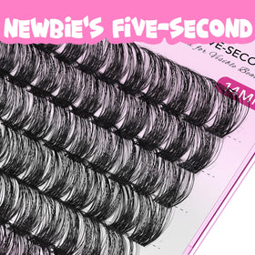 Close-up of VEYESBEAUTY Lash Clusters showing individual lashes
