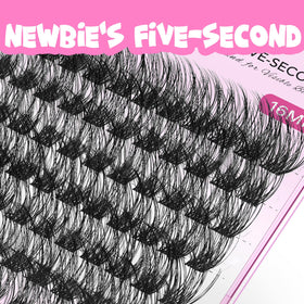 Close-up of VEYESBEAUTY lash clusters showing texture