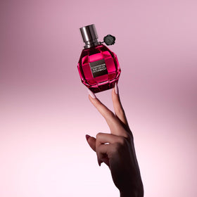 Close-up of Viktor&Rolf Flowerbomb Ruby Orchid Eau de Parfum bottle