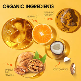 Close-up of VOERUY Turmeric Body Scrub texture