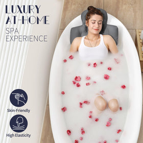 Close-up of VOXOR bath pillow with suction cups