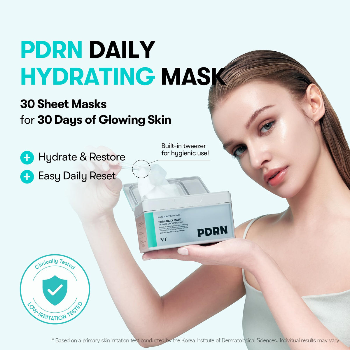 Close-up of VT COSMETICS Daily Hydrating Mask sheet