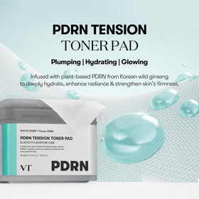 Close-up of VT COSMETICS toner pad showing rich milky essence