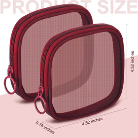 Close-up of Weewooday Mesh Makeup Bag zipper detail