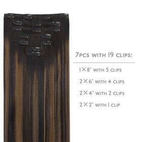 Close-up of Wennalife Clip In Hair Extensions clips