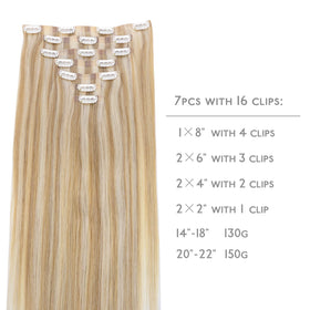 Close-up of Wennalife Clip In Hair Extensions clips and PU base