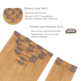 Close-up of Wennalife Clip In Hair Extensions showing clip details