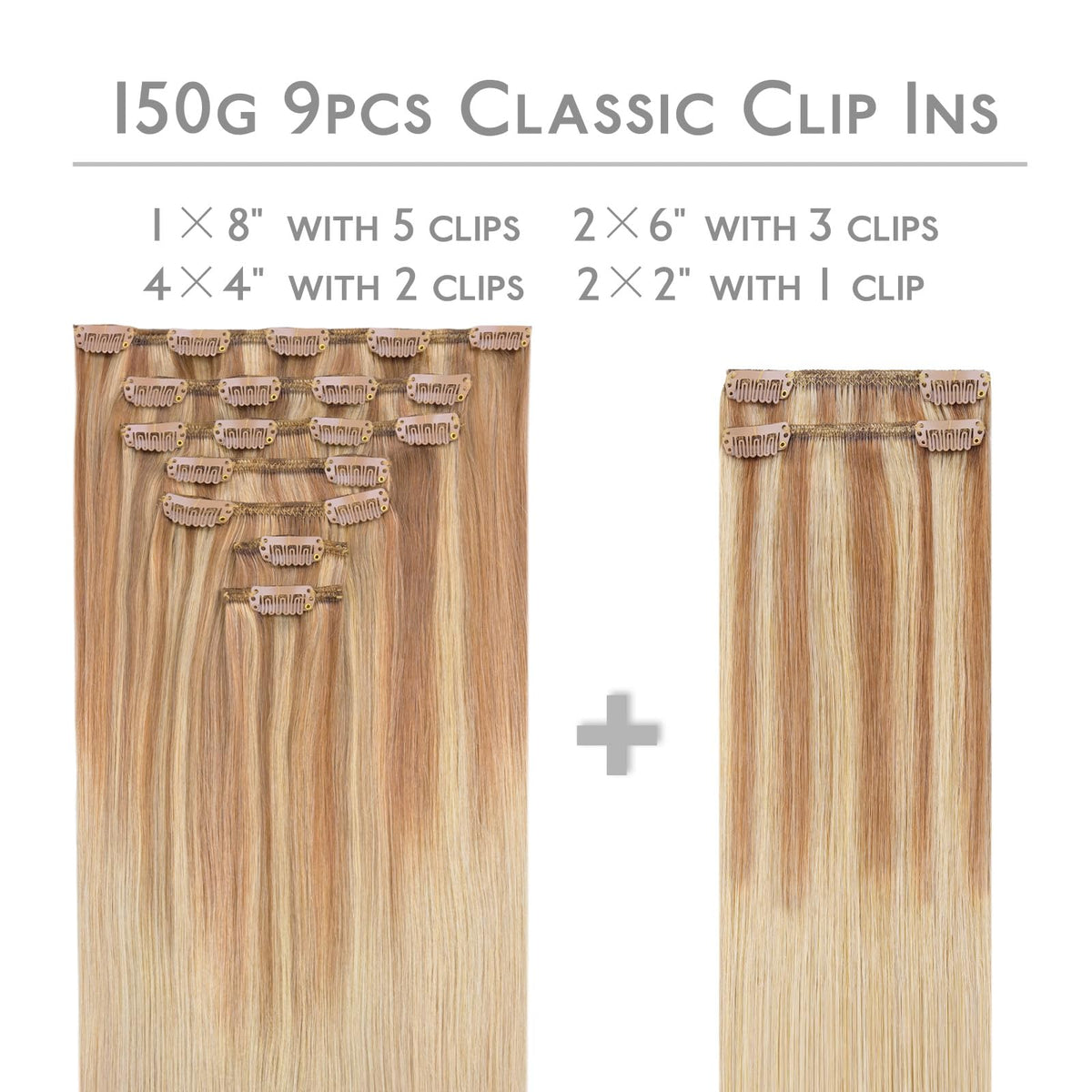 Close-up of Wennalife Clip In Hair Extensions showing silicon-backed clips