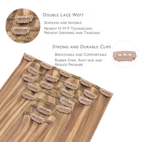 Close-up of Wennalife Clip In Hair Extensions texture