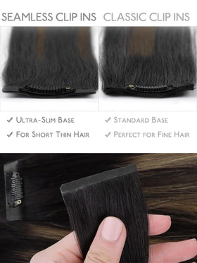 Close-up of Wennalife Clip In Hair Extensions texture