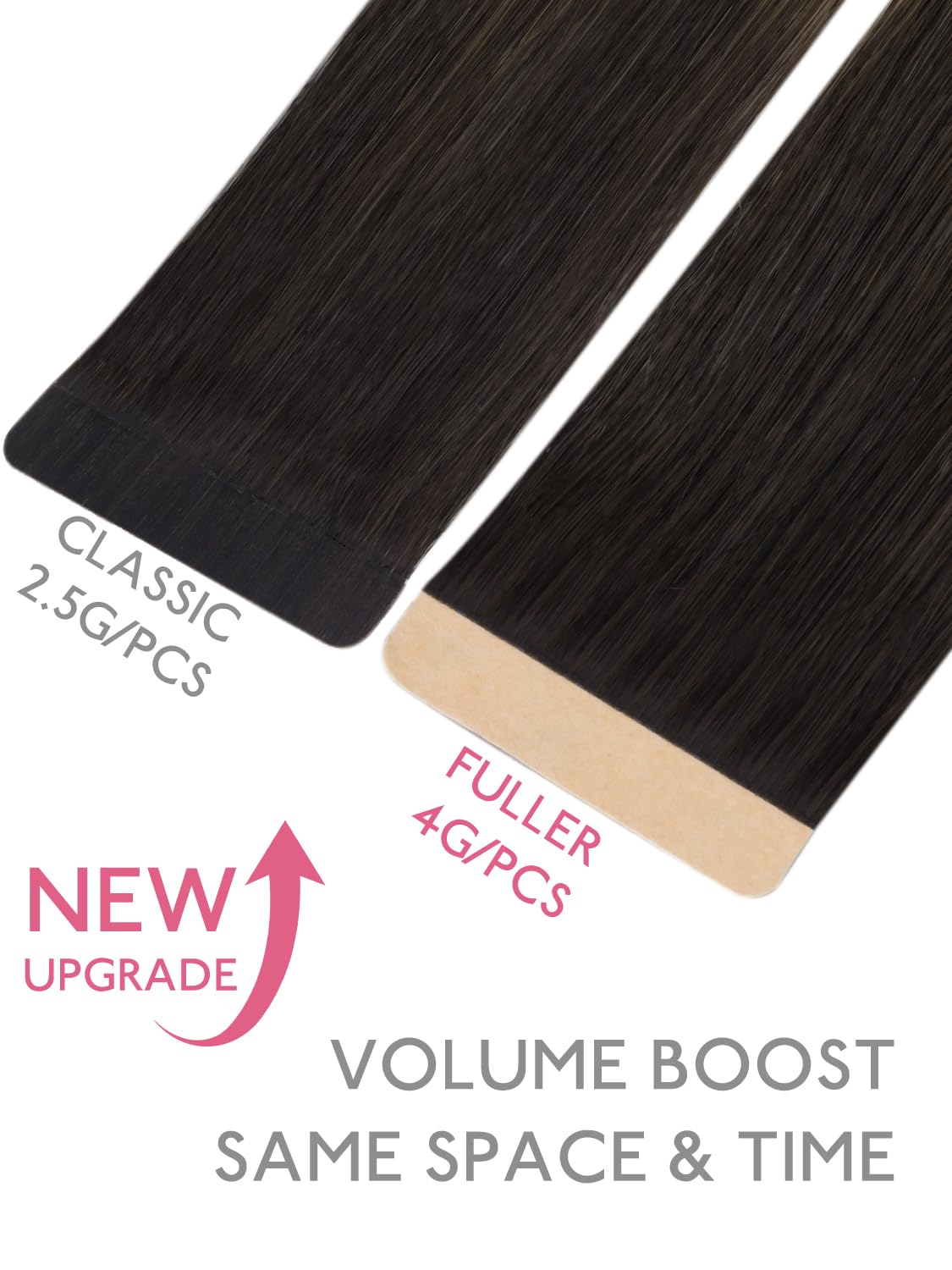 Close-up of Wennalife tape in hair extensions showing texture