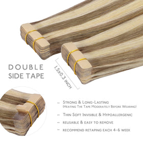 Close-up of Wennalife Tape in Hair Extensions showing the high-strength tape