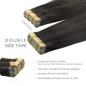 Close-up of Wennalife Tape in Hair Extensions showing the high-strength tape