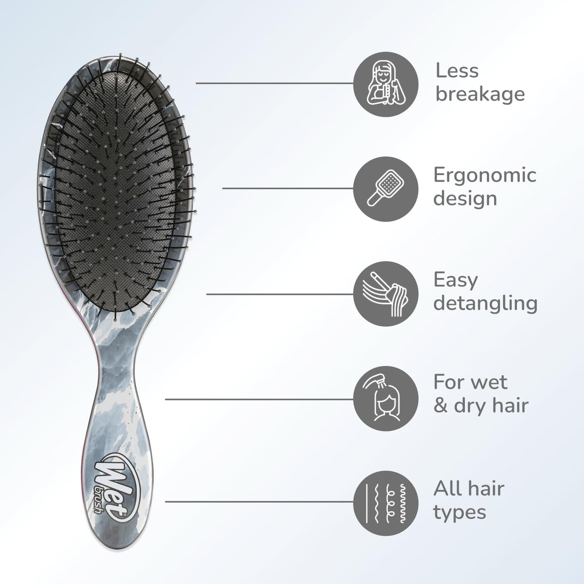 Close-up of Wet Brush IntelliFlex bristles