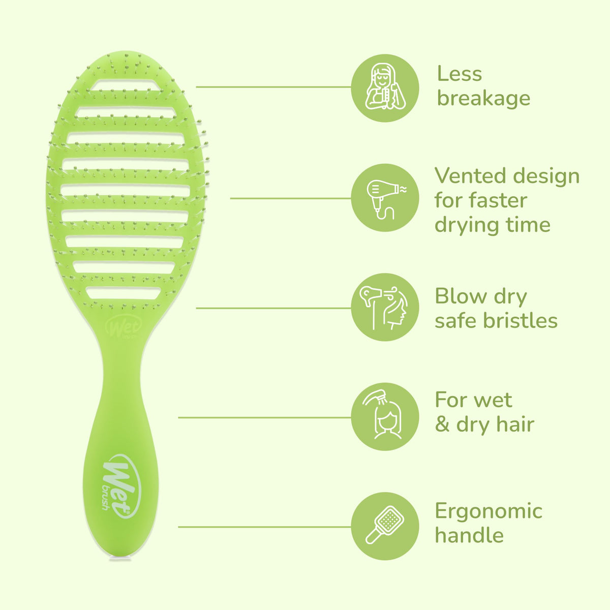 Close-up of Wet Brush Speed Dry bristles