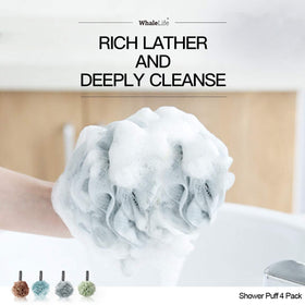 Close-up of WhaleLife Loofah Sponge with rich foam